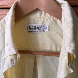 L.L. Bean Light Yellow Collared Shirt